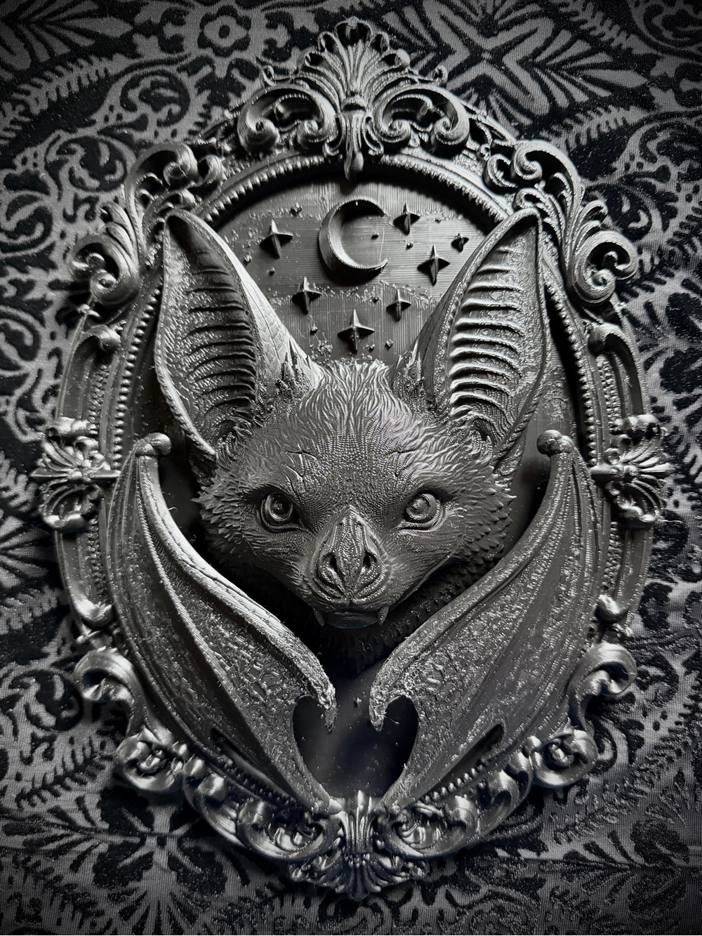 Bat - Vintage Frame Wall Plaque